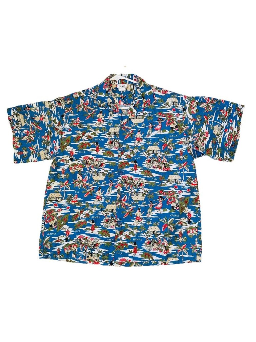 Canoe Clothing Vintage Hawaii Aloha Shirt Kauai Maui Luau Lei Hula Small - Picture 1 of 13